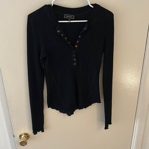 Free People waffle long sleeve sz M
